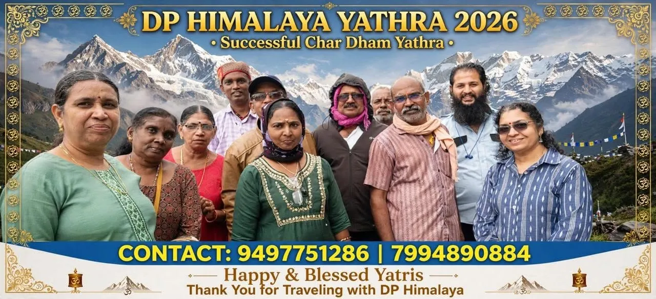 Pilgrims gathered together during a Himalayan yatra